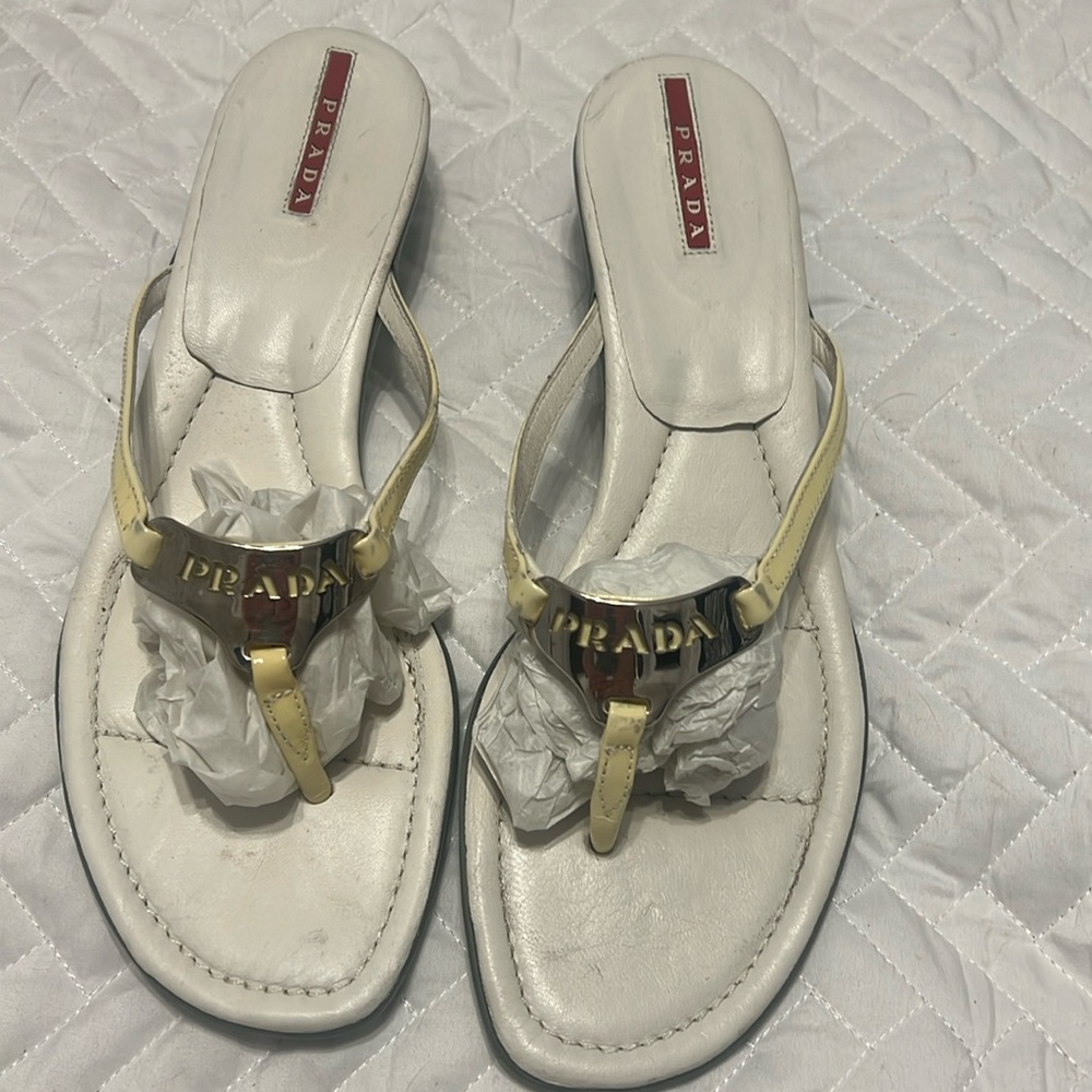 Prada kitten heel sandal
